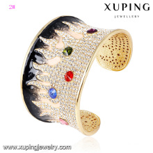Bangle -63 Fashion Elegant Rhinestone Jewelry Ring Bangle in 24k Gold Color